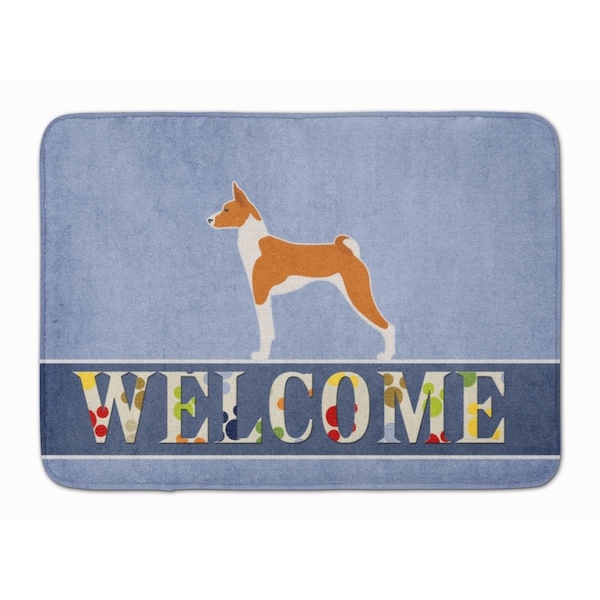 Carolines Treasures Basenji Welcome Machine Washable Memory Foam Mat BB5578RUG - main
